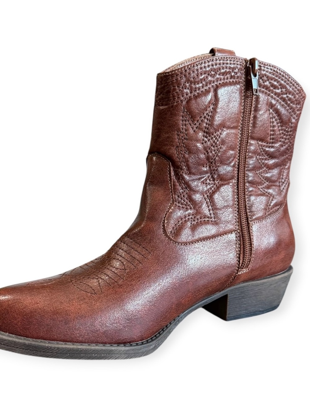 Coconuts by Matisse Cowboy Booties Size 9 Brown NIB Faux Leather Western